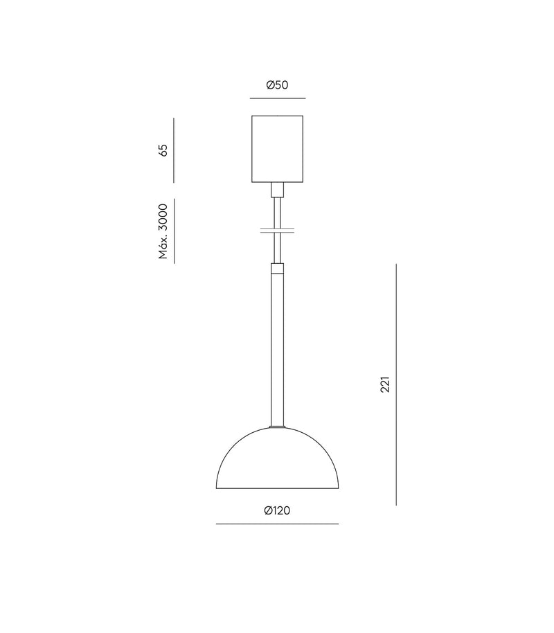 Aromas Dussa Interior Pendants 2700K Matte Black/ Matte Brass/ White/ Travertine 9W - ARO.C1307