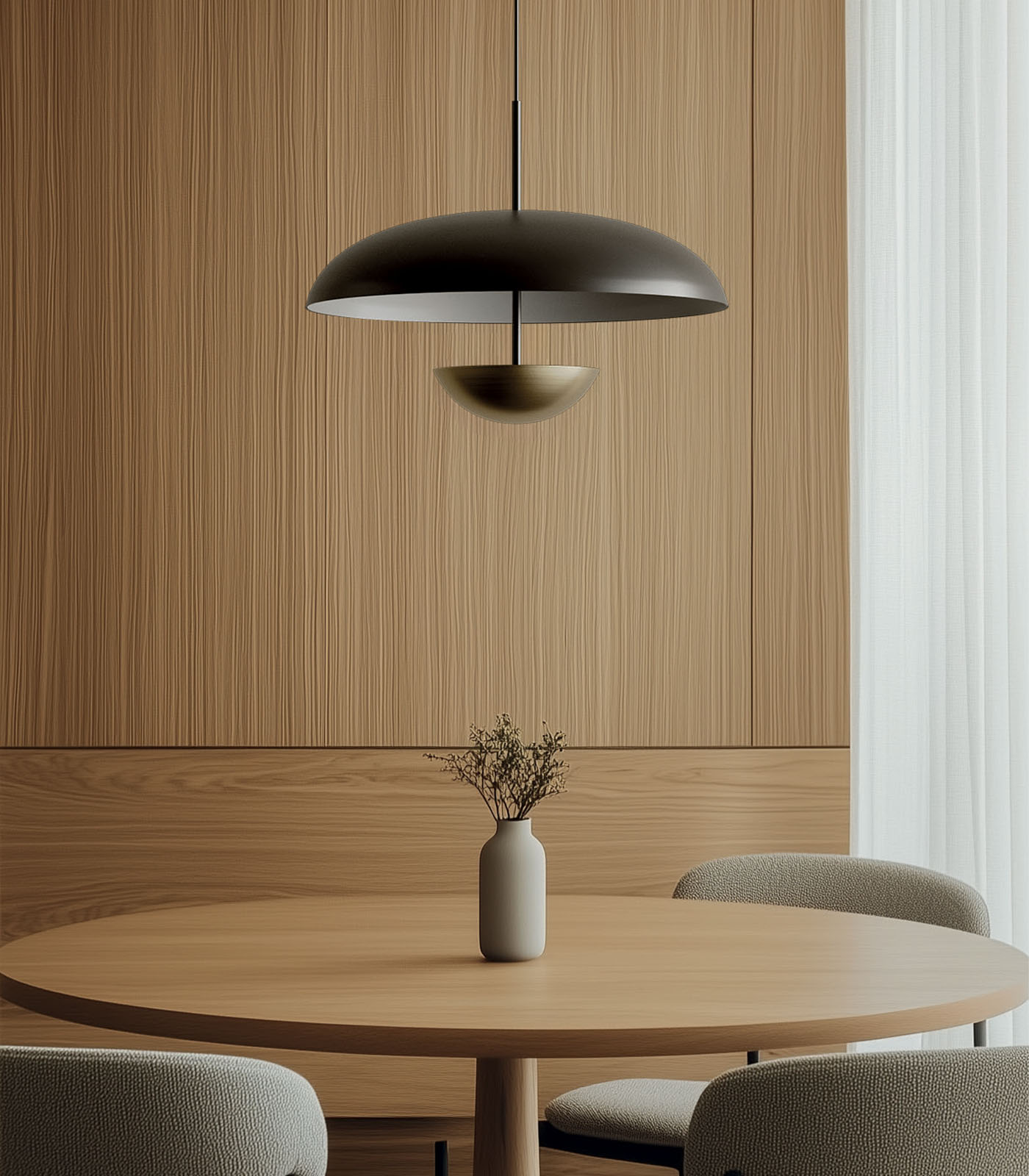 Aromas Ella Interior Pendants 3000K Matte Black/ Matte Brass 9W - ARO.C1158/NEG, ARO.C1158/ORO