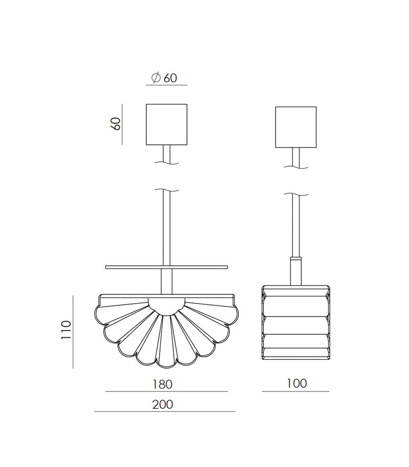 Aromas Gina Interior Pendants 2700K Aged Gold/ Matte Black- ARO.C1334/NEG, ARO.C1334/ORO