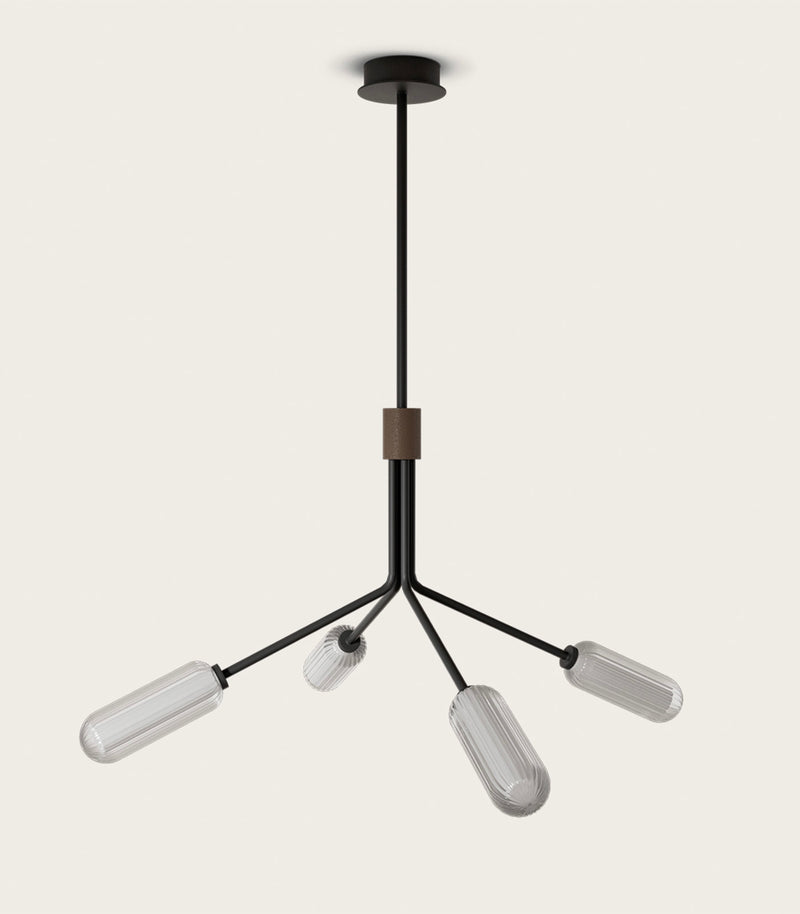 Aromas Lari 4lt Interior Pendants 2700K Cyber/ Dark Brown/ Taupe/ Orange/ Aged Gold 9W - ARO.LARI 4/P