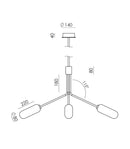 Aromas Lari 4lt Interior Pendants 2700K Cyber/ Dark Brown/ Taupe/ Orange/ Aged Gold 9W - ARO.LARI 4/P