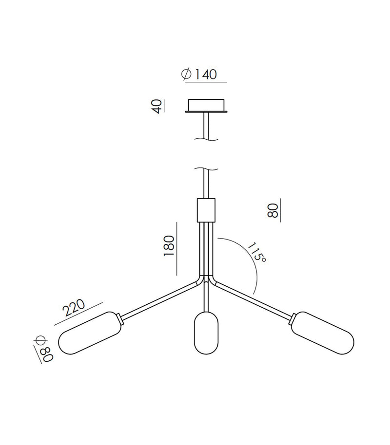 Aromas Lari 4lt Interior Pendants 2700K Cyber/ Dark Brown/ Taupe/ Orange/ Aged Gold 9W - ARO.LARI 4/P