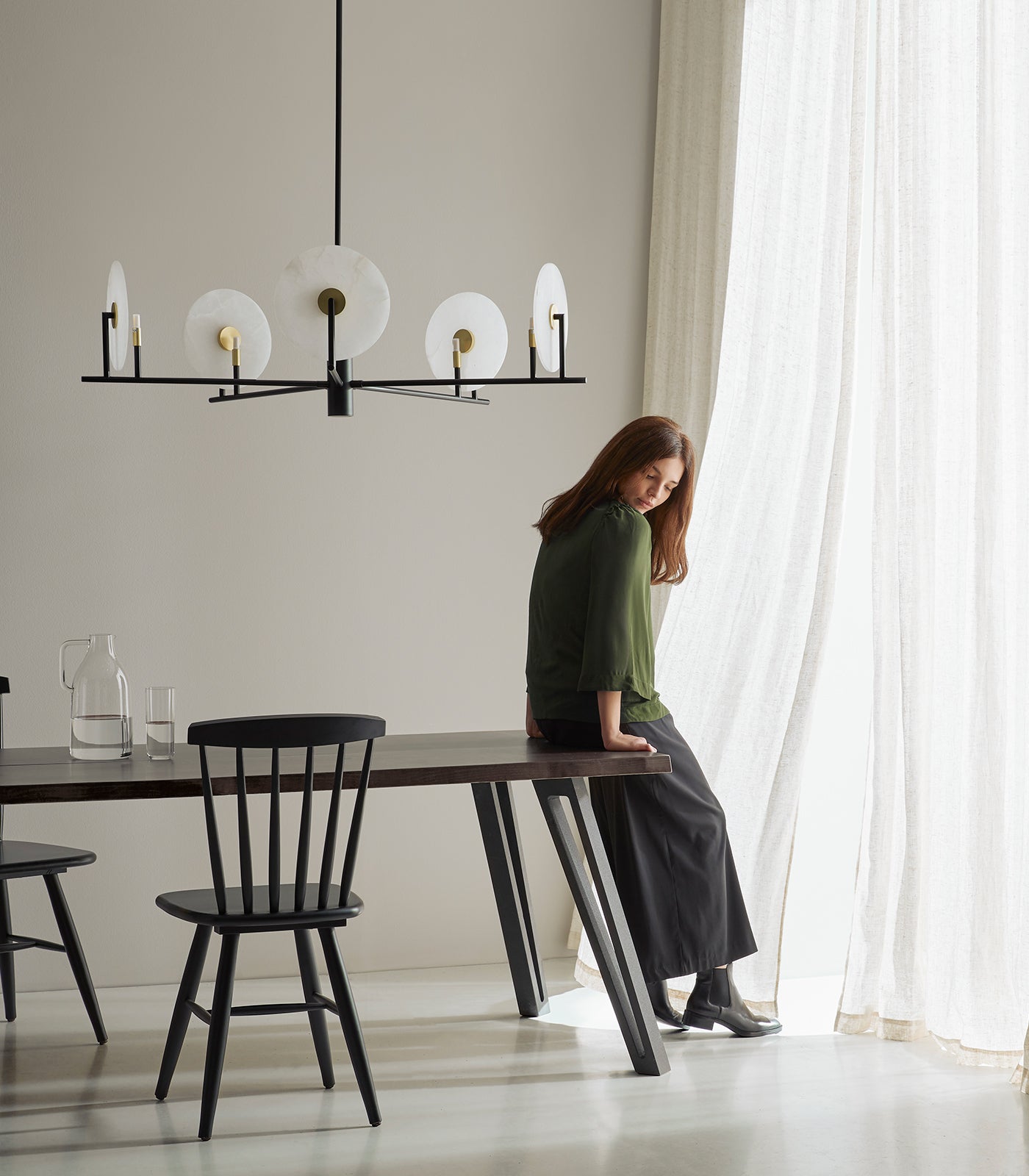 Aromas Erto 5lt Interior Pendants 3000K Matte Brass/ Matte Black 5W- ARO.C1257/5+1096/25