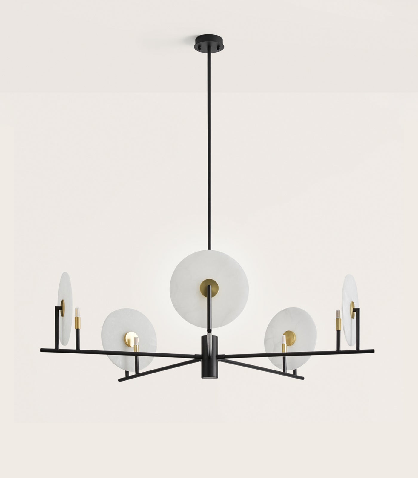 Aromas Erto 5lt Interior Pendants 3000K Matte Brass/ Matte Black 5W- ARO.C1257/5+1096/25