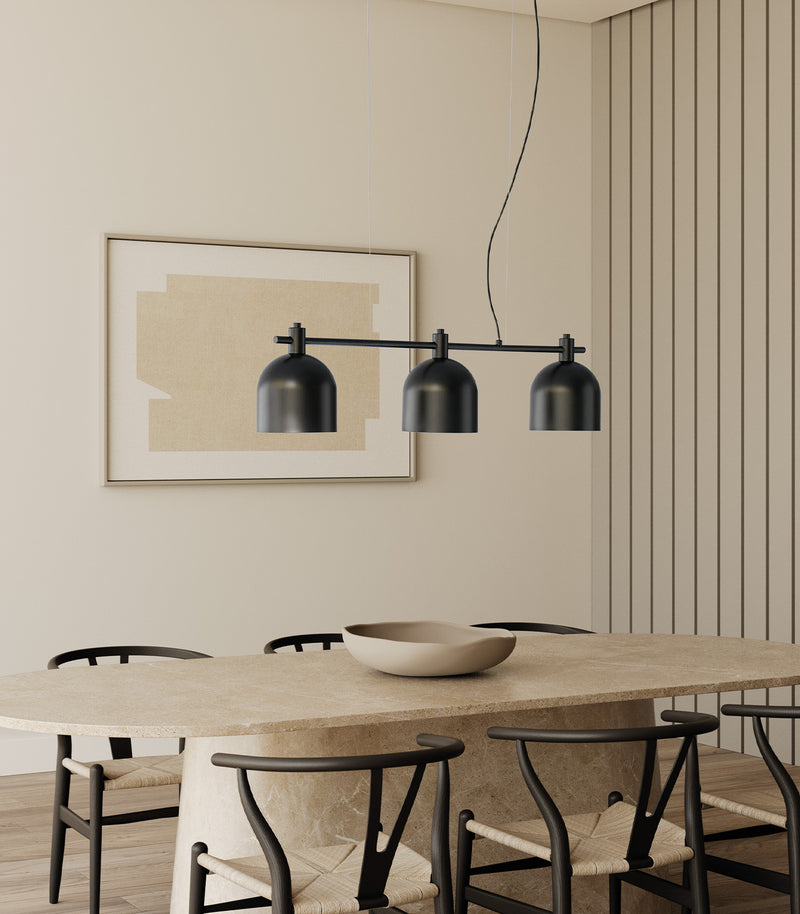 Aromas Luca 3lt Interior Pendants Matte Black - ARO.C1239/3