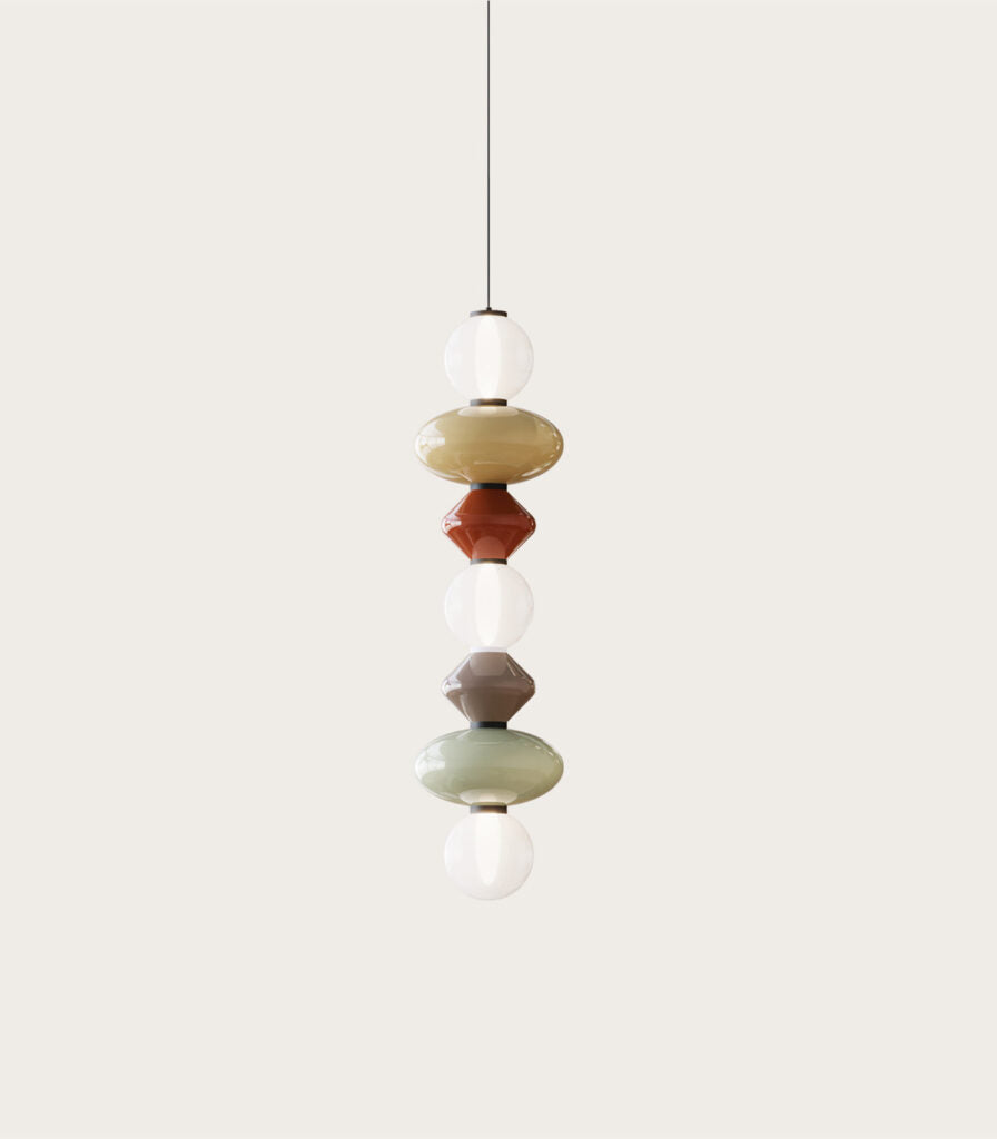 Aromas Mapi Vertical Interior Pendants 2700K Fresh Pasta/Dark Auburn/Vintage Brown/Mola Green 10W - ARO.C1235/V/TBC