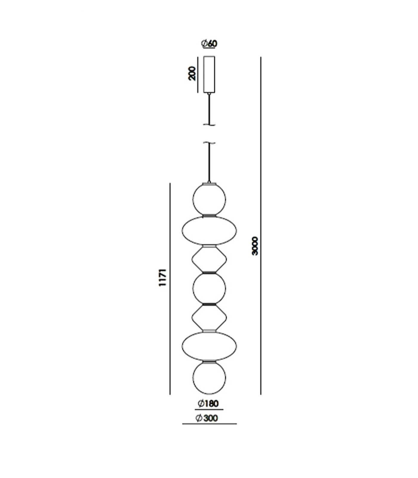 Aromas Mapi Vertical Interior Pendants 2700K Fresh Pasta/Dark Auburn/Vintage Brown/Mola Green 10W - ARO.C1235/V/TBC
