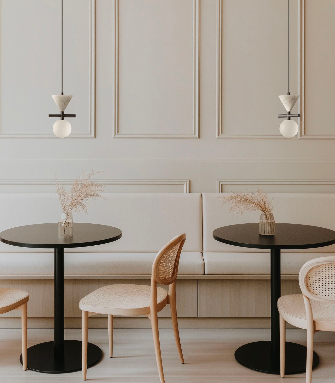 Aromas Oneta Interior Pendants 2700K Aged Gold/ Matte Black/ Matte White 3W - ARO.C1299/ORO, ARO.C1299/NEG