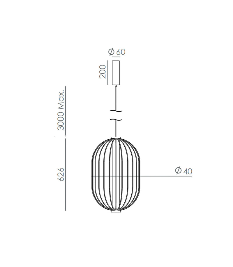 Aromas Pepo Interior Pendants 2700K Black 9W/ 15W - ARO.C1315/40/NEG, ARO.C1315/60/NEG, ARO.C1315/70/NEG