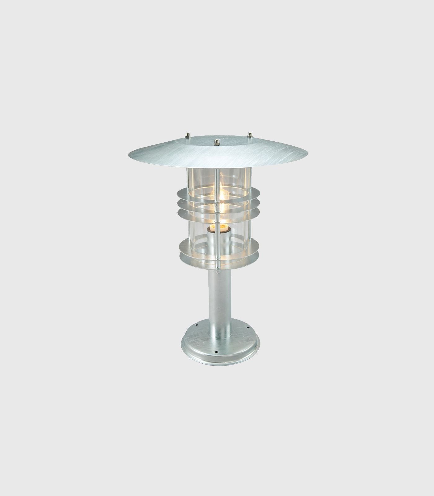 Norlys Stockholm Pillar LED Flood Light Black/ Galvanized Steel IP54 - NLYS.284, NLYS.287, NLYS.285