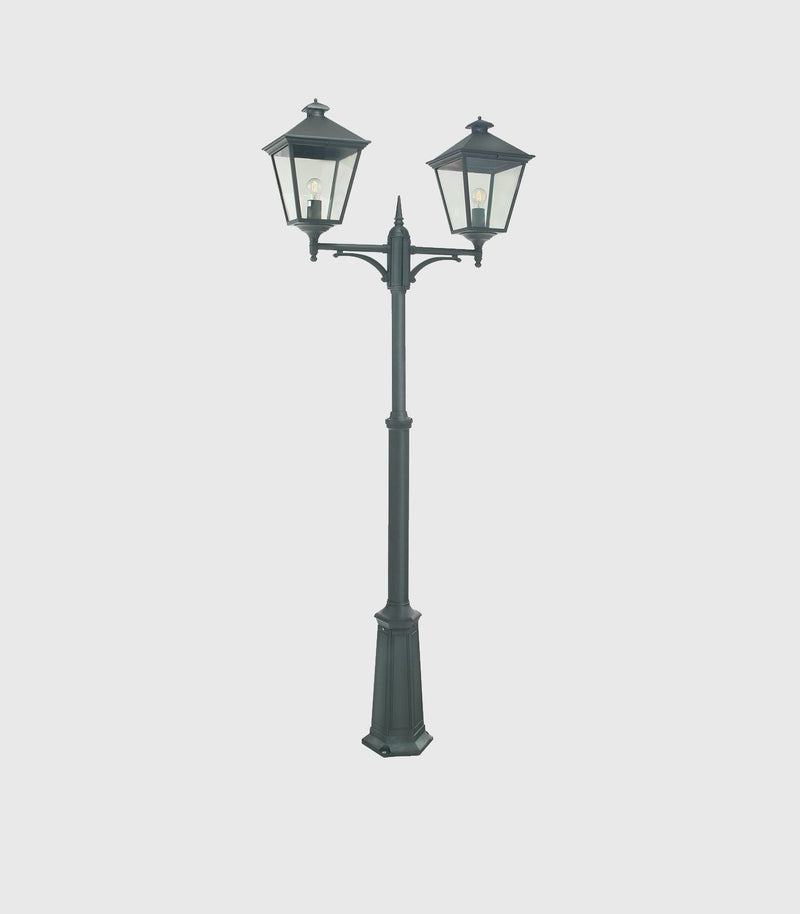 London 2lt Pole Light Black/ White IP54- Norlys
