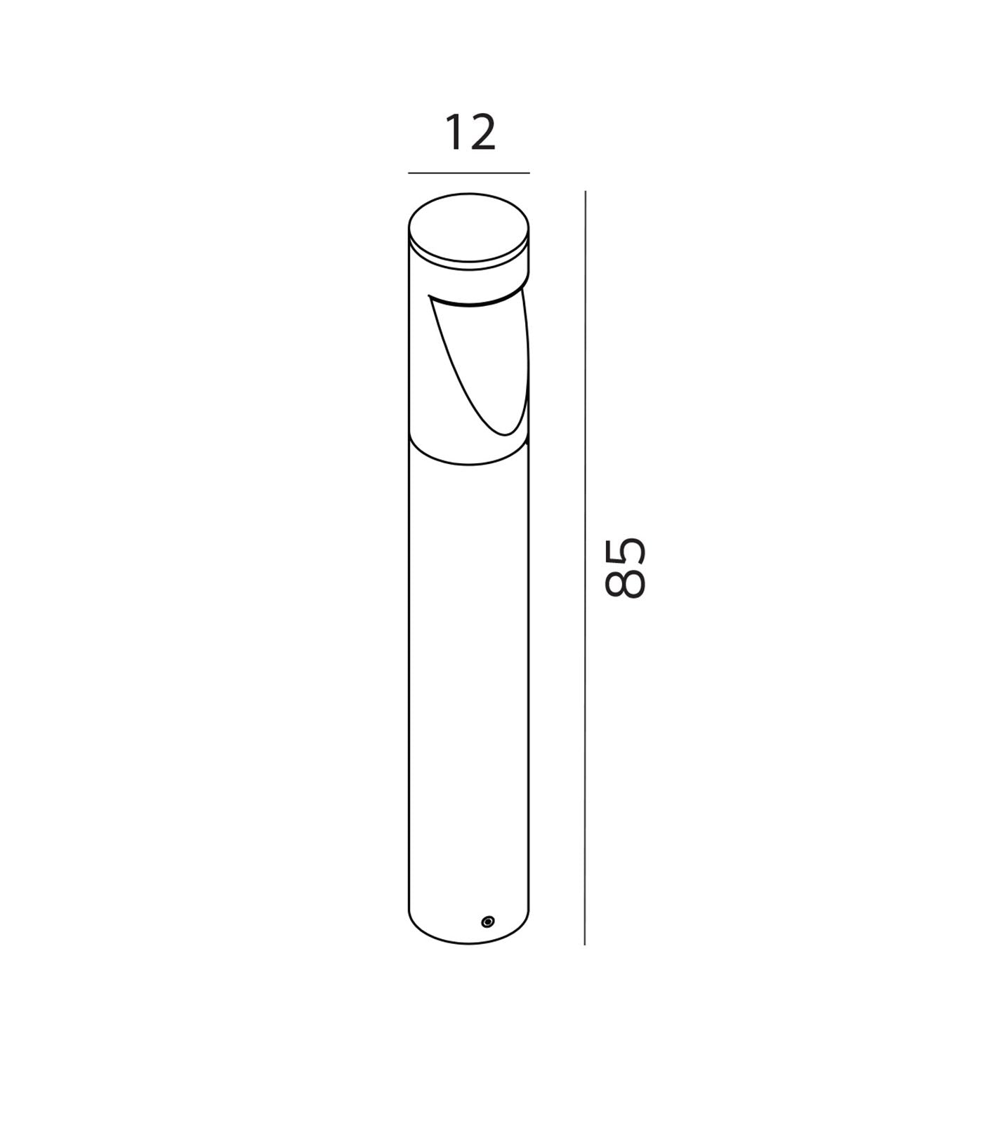 Norlys Oppland LED Bollards 3000K Aluminium/ Graphite 8.5W IP54 - NLYS.1321AL, NLYS.1321GR