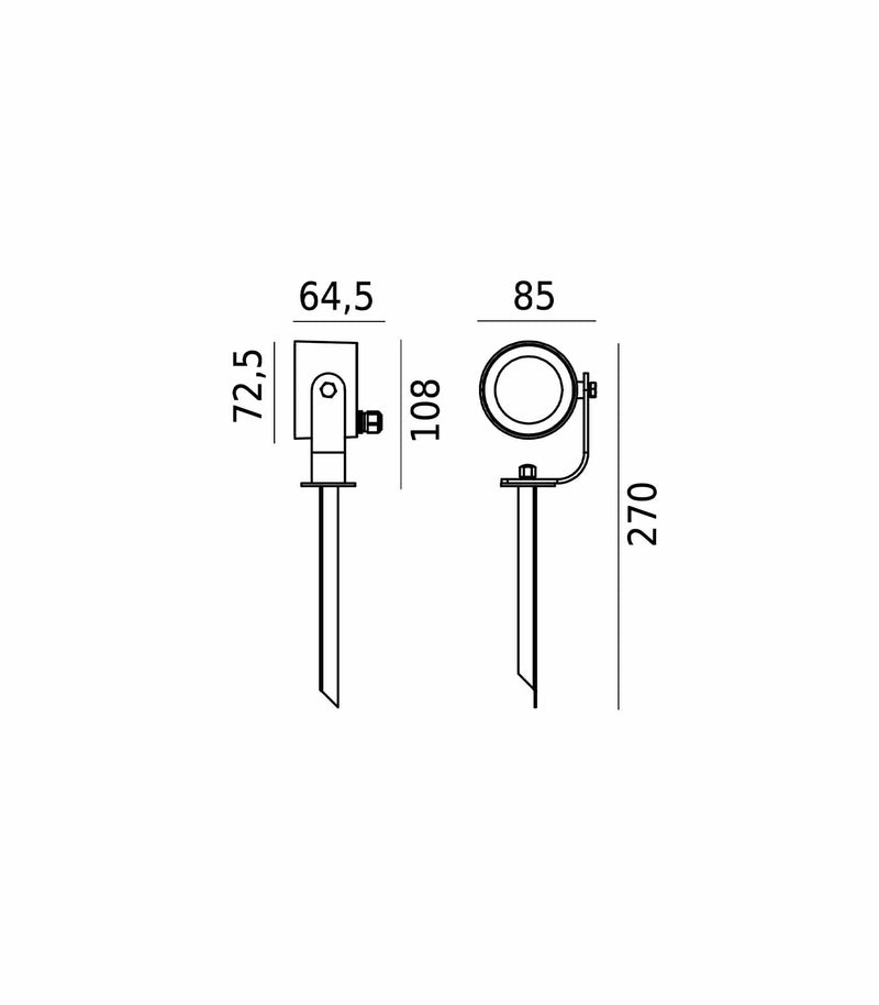 Norlys Moss Garden Spike Light 3000K Black / Graphite IP65 - NLYS.6165B, NLYS.6165GRV - Norlys