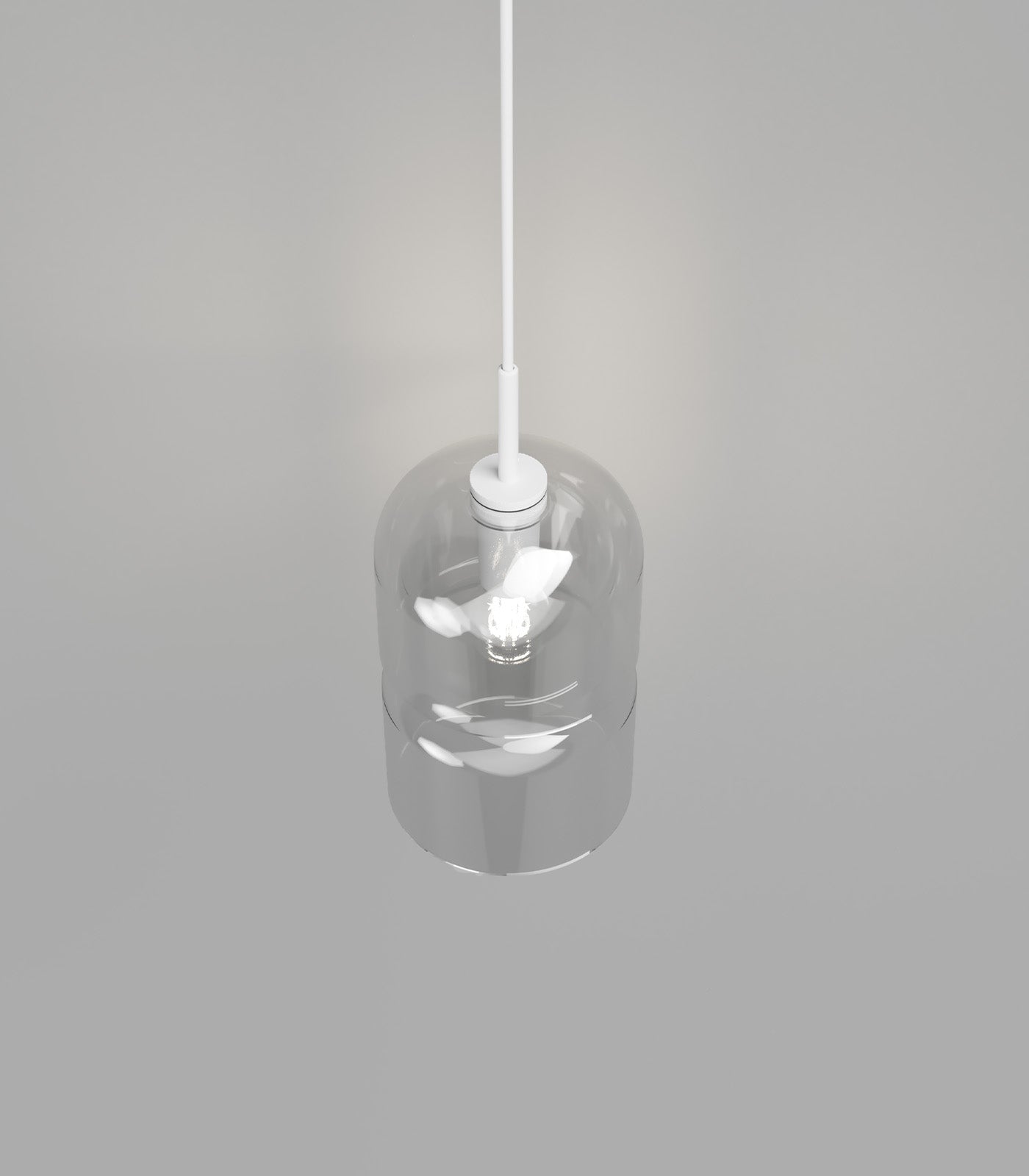 Lighting Republic Stak Interior Pendant Clear/ Smoked/ White - LR.i02.65.T. + LR.i02.65.B. + LR.i02.65.WH.SSP