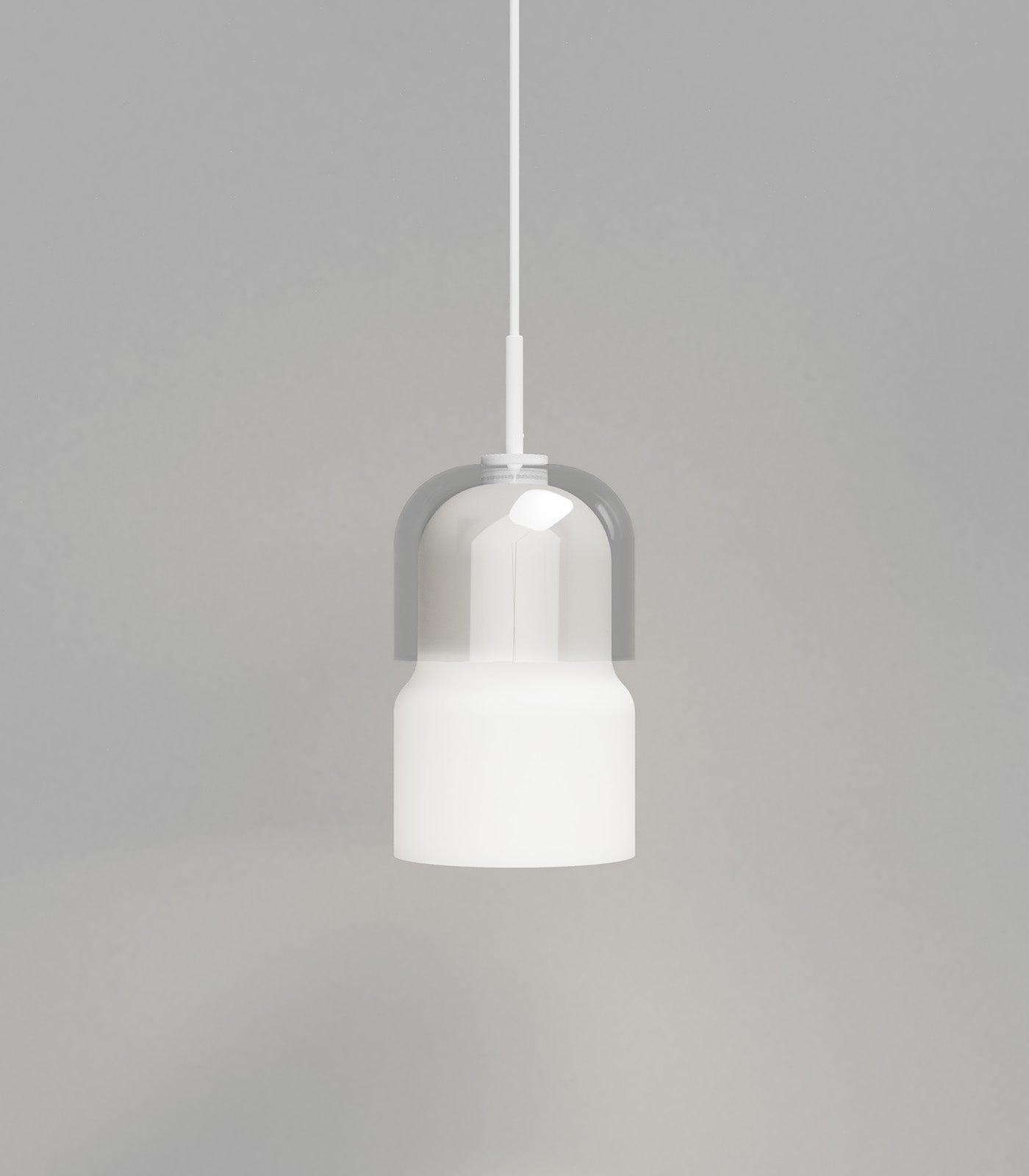 Lighting Republic Stak Interior Pendant Clear/ Smoked/ White - LR.i02.65.T. + LR.i02.65.B. + LR.i02.65.WH.SSP