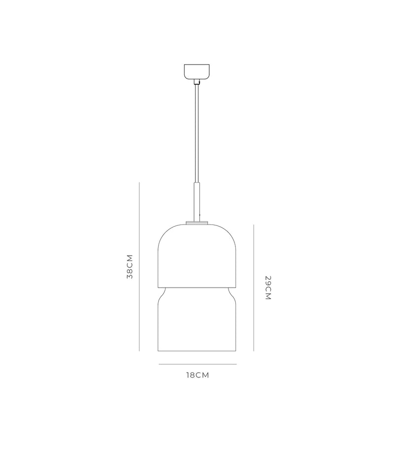 Lighting Republic Stak Interior Pendant Clear / Smoked / White - LR.i02.65.T. + LR.i02.65.B. + LR.i02.65.WH.SSP- Lighting Republic