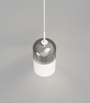 Stak Pendant Light Base Glass Clear/ White | Clear/ Smoked/ White Top Shade- Lighting Republic