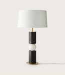 Aromas Alda Table Lamp Black Wood/White Marble - ARO.S1108/ORO NEG-BCO+76061