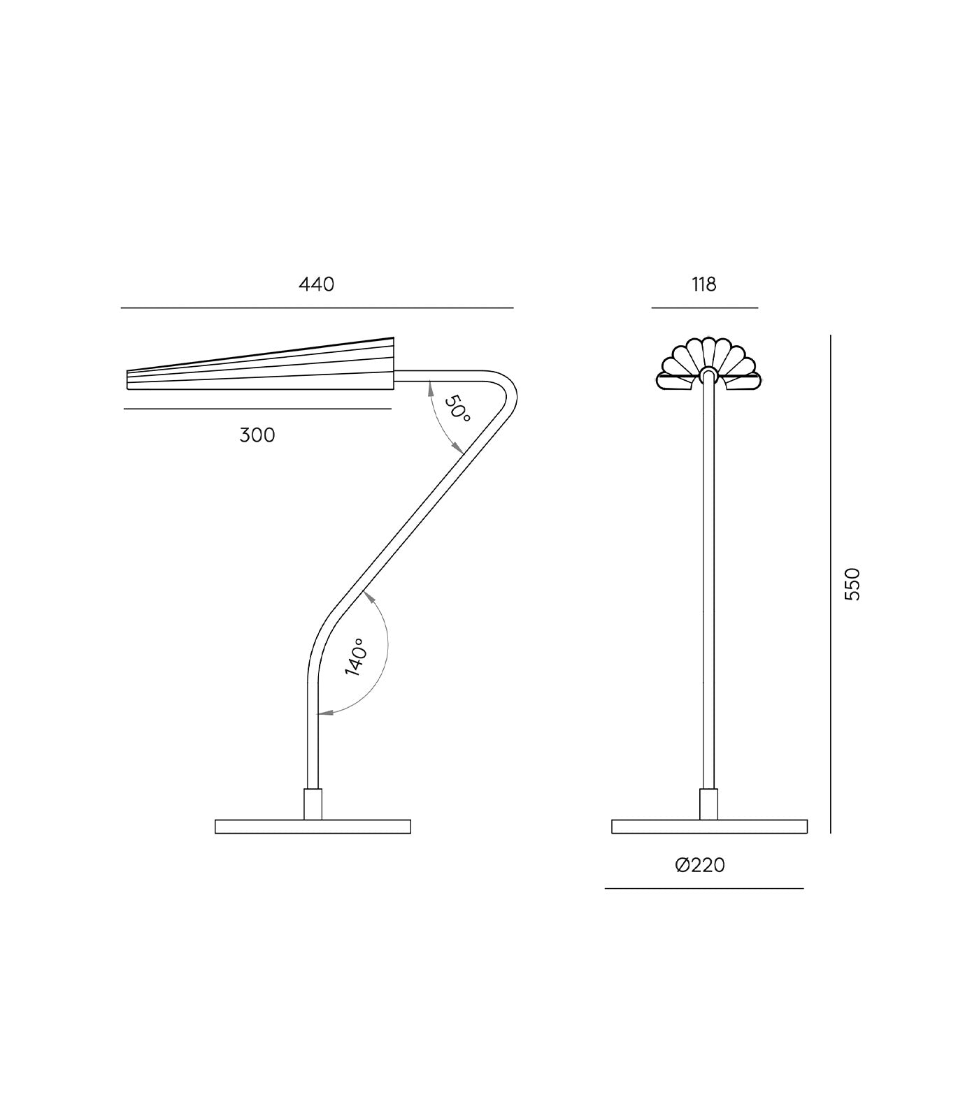 Aromas Bion Aged Gold/ Matte Black Table Lamp 2700K Matte Black/ Matte White Shade 5W - ARO.S1306