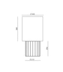 Aromas Dena Table Lamp Taupe/ Tile- ARO.DENA/T