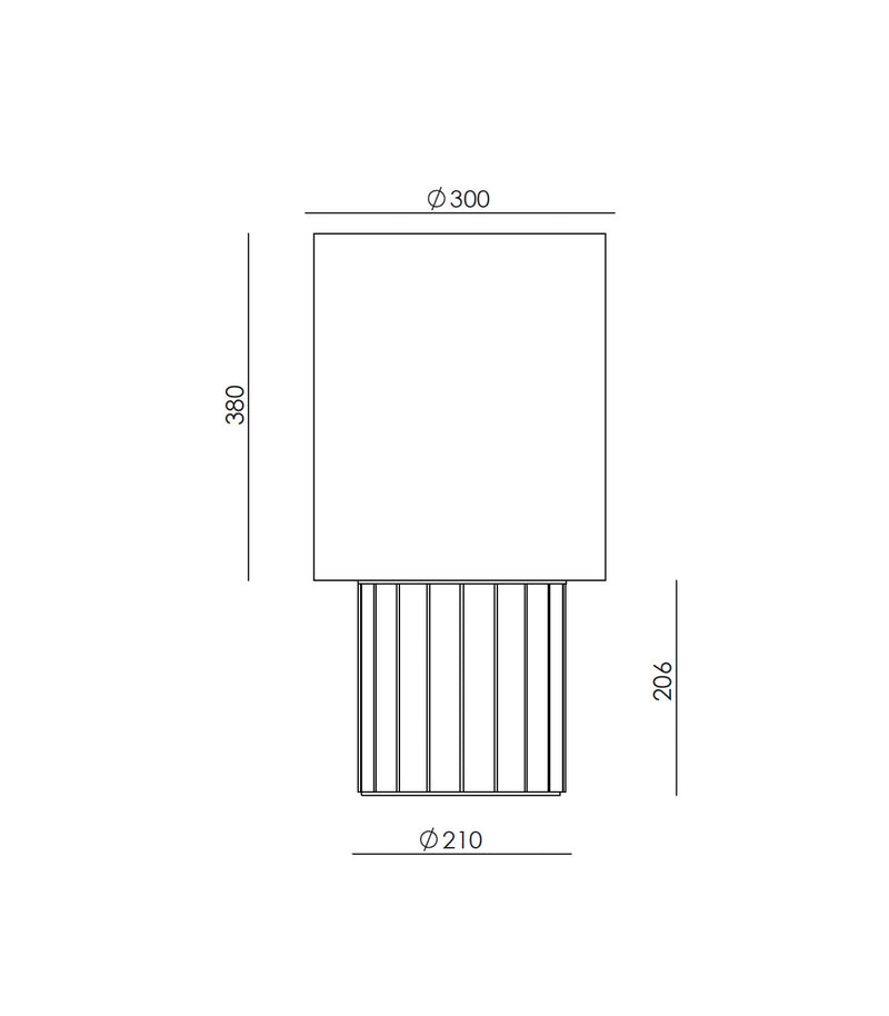 Aromas Dena Table Lamp Taupe/ Tile- ARO.DENA/T