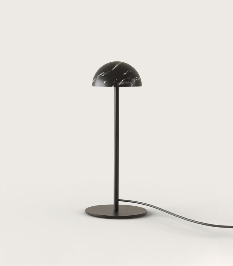 Aromas Dussa Table Lamp 2700K Matte Black/ Travertine/ Matte Brass/ White 9W - ARO.S1307