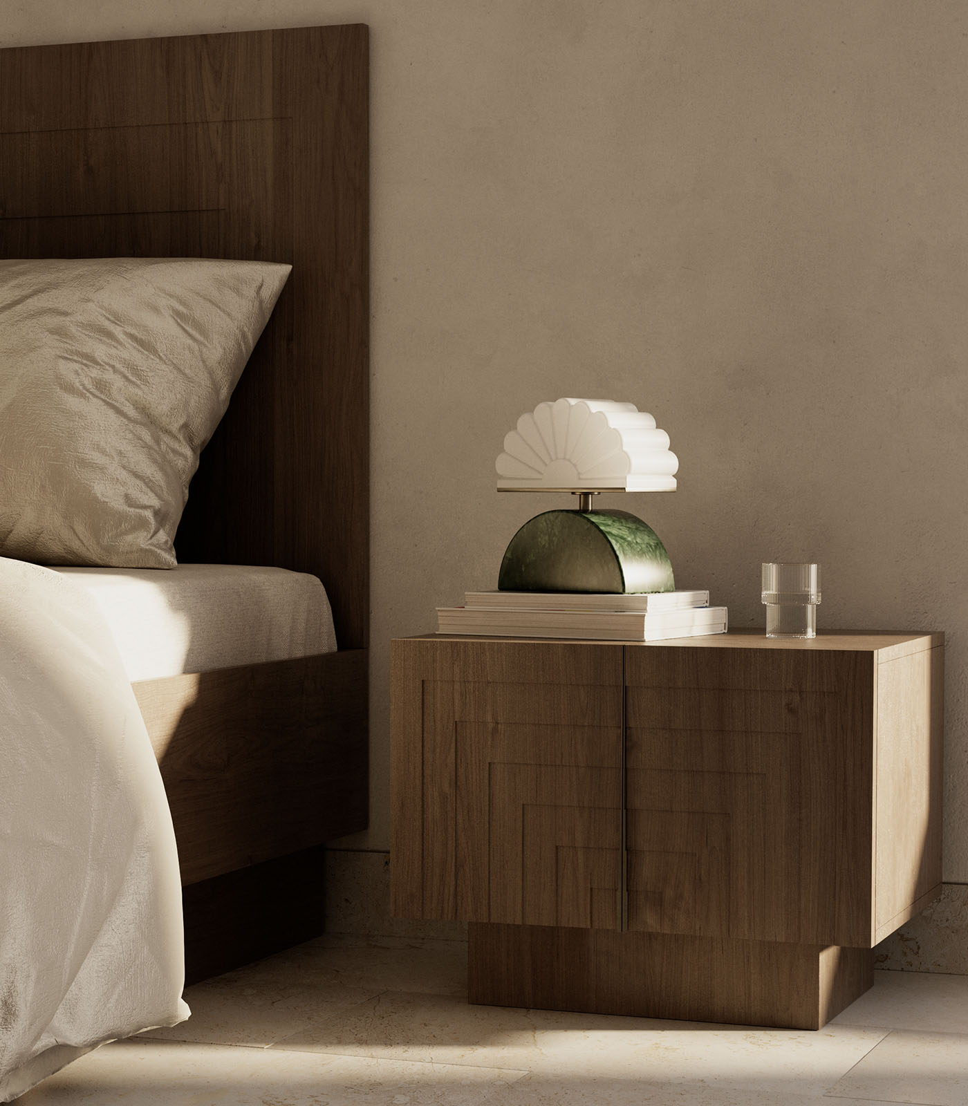 Aromas Gina Table Lamp 2700K Aged Gold/ Matte Black/ Green- ARO.GINA/T