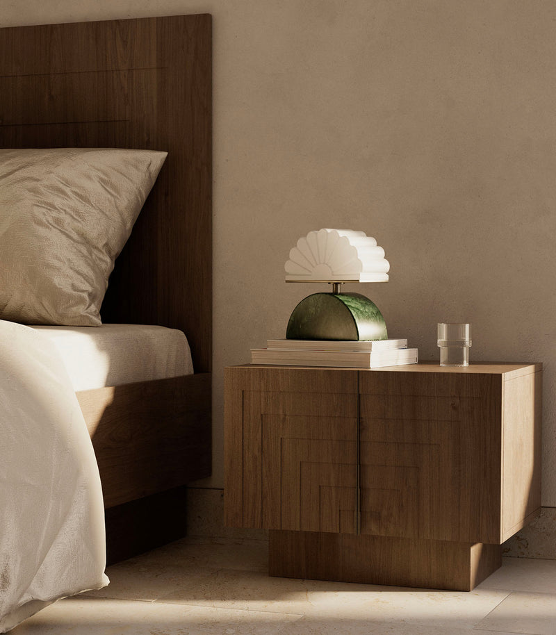 Aromas Gina Table Lamp 2700K Aged Gold/ Matte Black/ Green- ARO.GINA/T