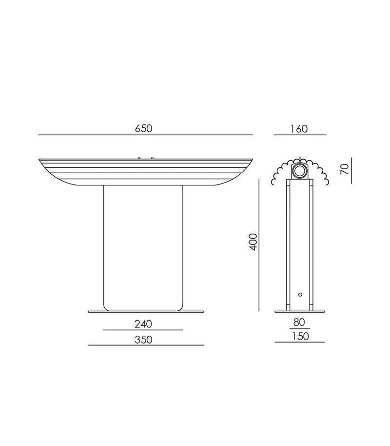Aromas Hold Table Lamp 2700K Matte Black/Black / Aged Gold/White- ARO.S1326