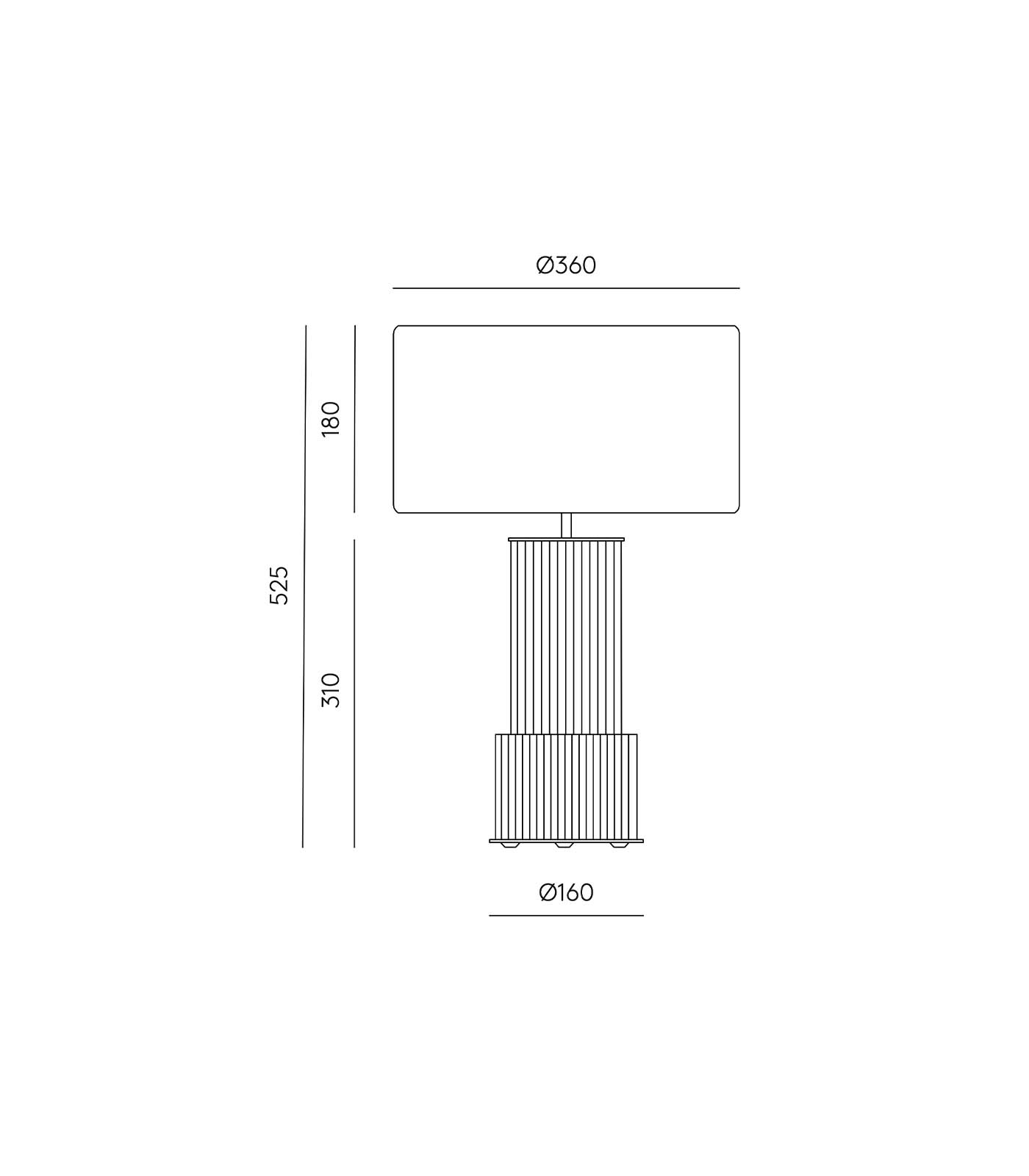 Aromas Atina Table Lamp Chrome/ Black/ Matte Brass/ White - ARO.NAC115
