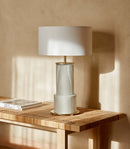 Aromas Atina Table Lamp Chrome/ Black/ Matte Brass/ White - ARO.NAC115