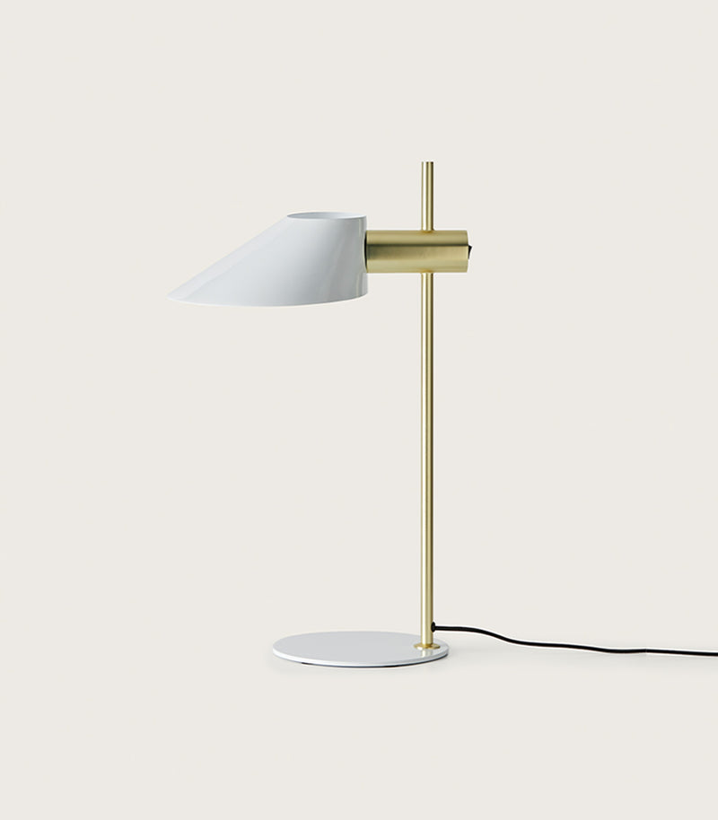 Aromas Cohen Gold Table Lamp Matte Brass/ White - ARO.S1196/BCO