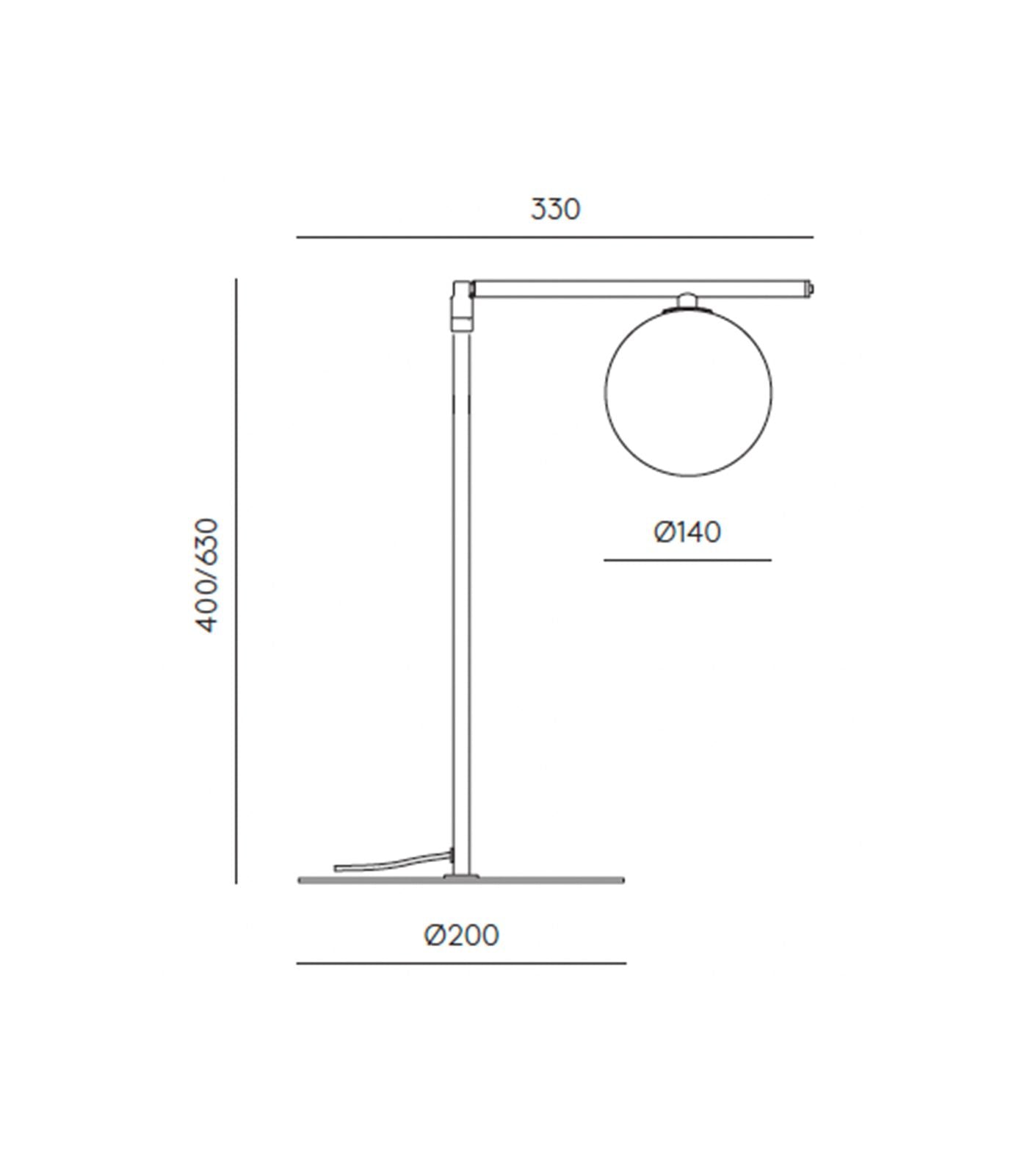 Aromas Endo Table Lamp Matte Brass/ Chrome 5W - ARO.S1156/ORO, ARO.S1156/CHR