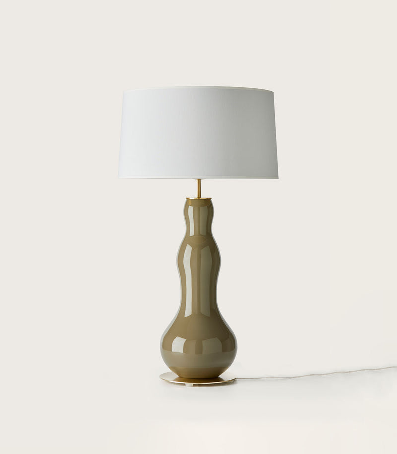 Aromas Melly Table Lamp Matte Brass/Green Leaf - ARO.NAC103/ORO+801011/41