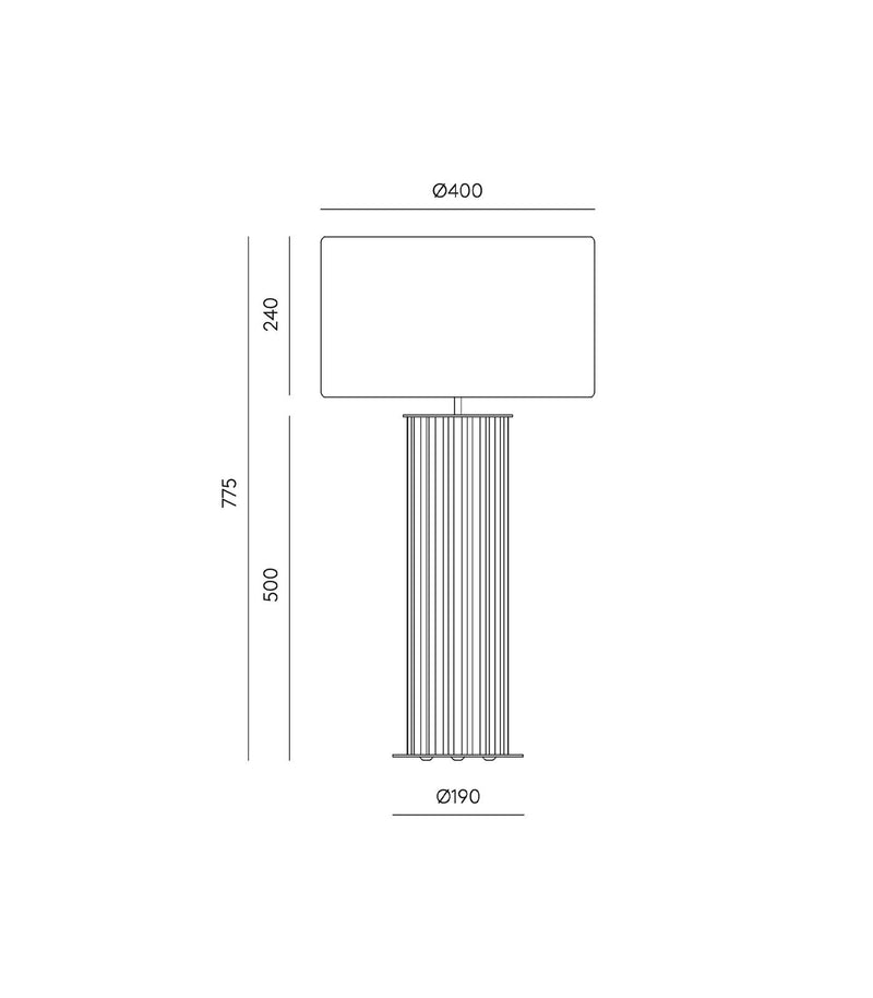 Aromas Onica Table Lamp White - ARO.NAC114/CHR/NCS 2005Y60R+801011/41