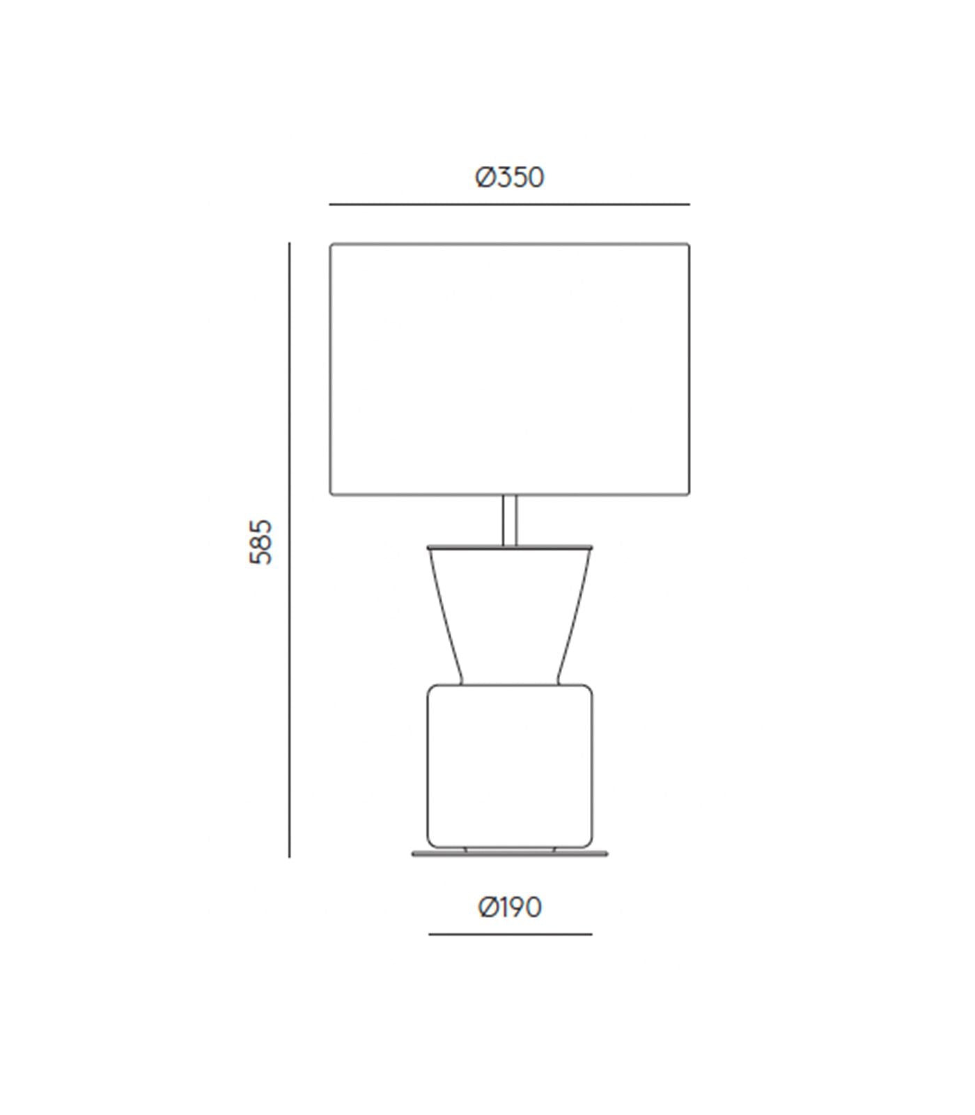 Aromas Ponn Table Lamp Matte Brass/ Honey/ White - ARO.NAC106/ORO/NCS S5040Y10R+801011/36