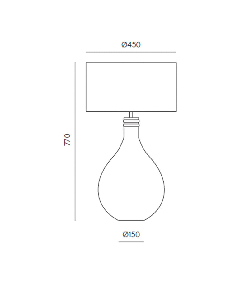 Aromas Sam Table Lamp Blue - ARO.NAC093/BLUE+801011/45