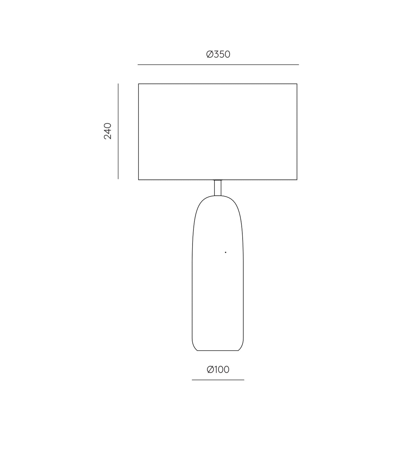 Aromas Shin Table Lamp Matte Black/ Matte White 5W - ARO.S1261/SHIN