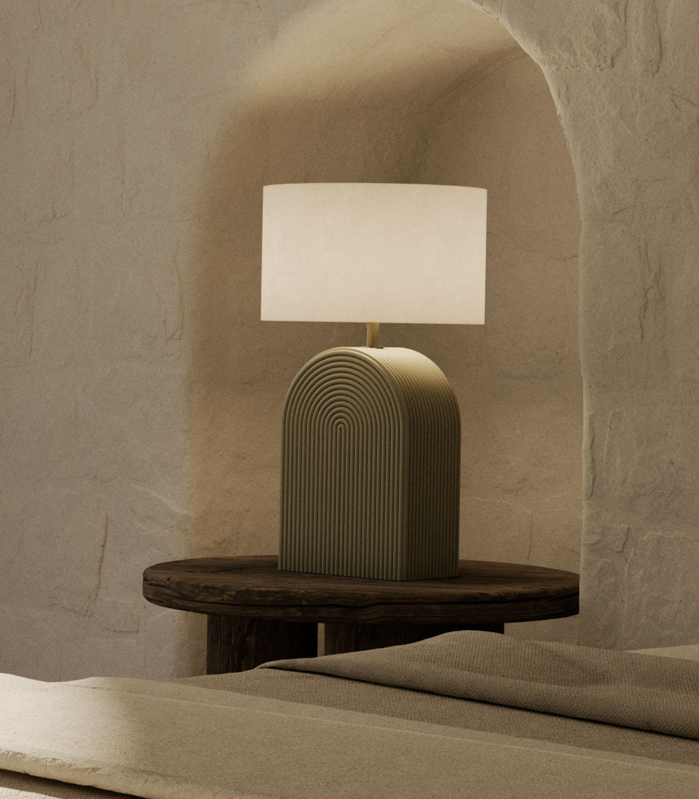 Arromas Lopo Table Lamp Green Leaf/ Matte Brass / Terracotta/Shiny Gold - ARO.LOPO/T
