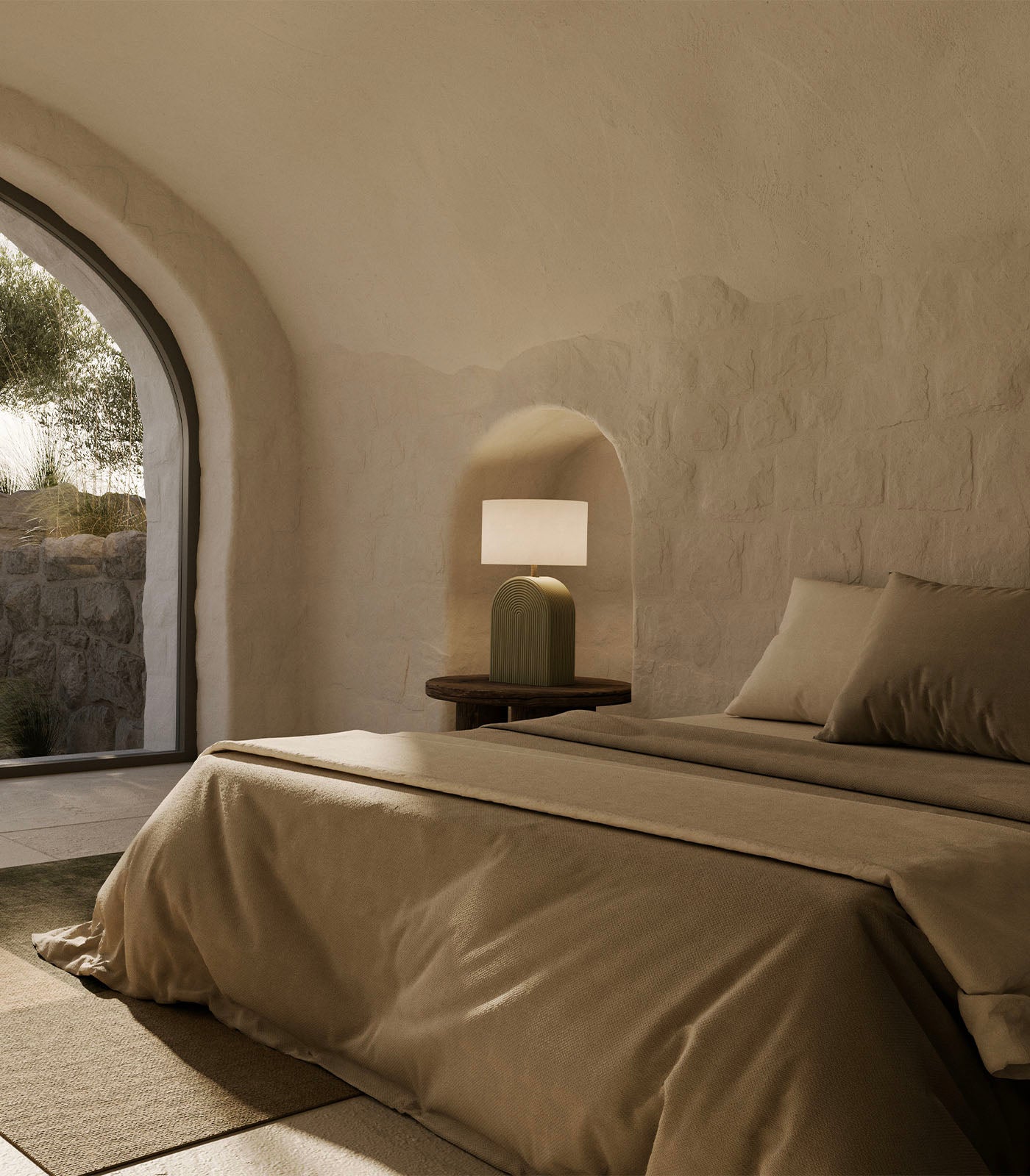 Arromas Lopo Table Lamp Green Leaf/ Matte Brass / Terracotta/Shiny Gold - ARO.LOPO/T