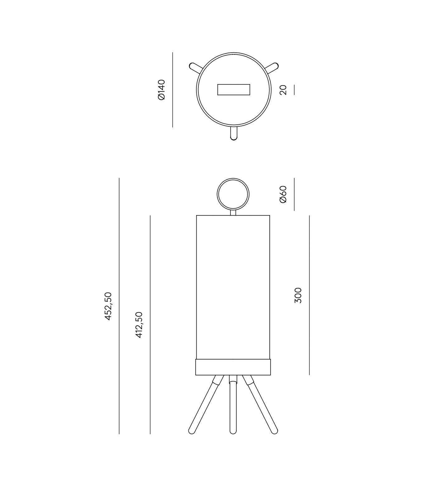 Aromas Nooi Table Lamp 3000K Matte Black/ Cream 5W - ARO.S1276