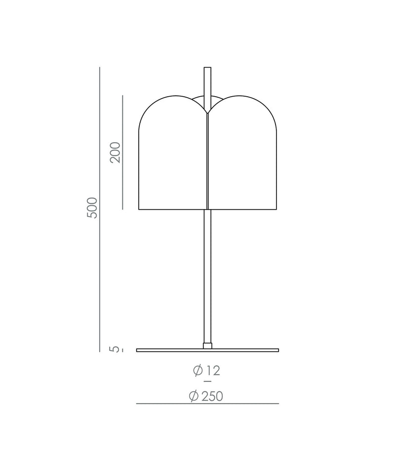 Aromas Oket Table Lamp 2700K Matte Brass/ Matte Black/ Matte White 10W - ARO.S1317/BCO, ARO.S1317/NEG