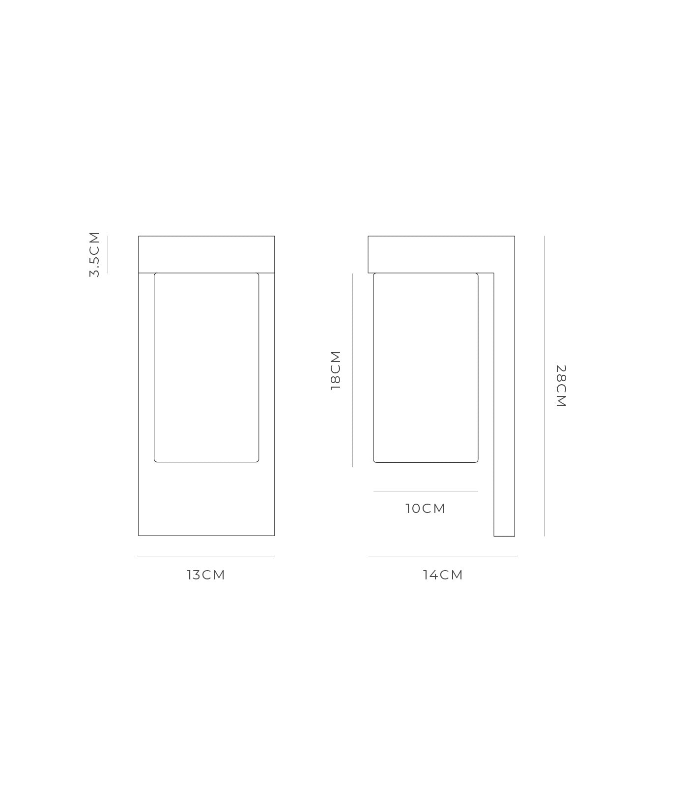 Lighting Republic Tuva Exterior Wall Light White / Clear IP44 - LR.E01.77.ST + LR.E01.77.