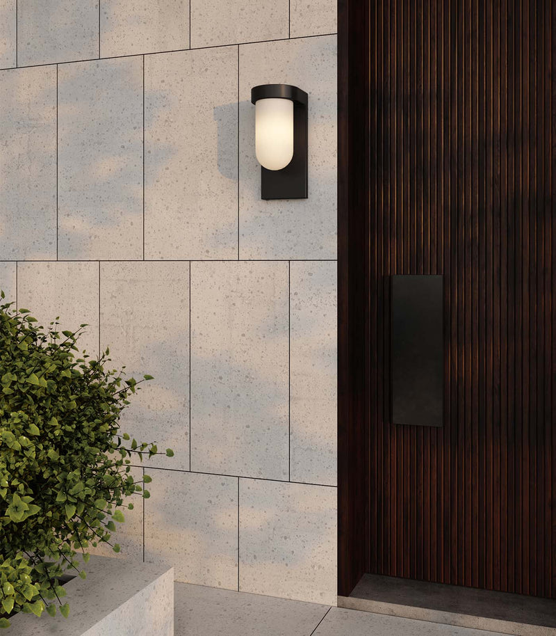 Lighting Republic Tuva Exterior Wall Light White / Clear IP44 - LR.E01.77.ST + LR.E01.77.