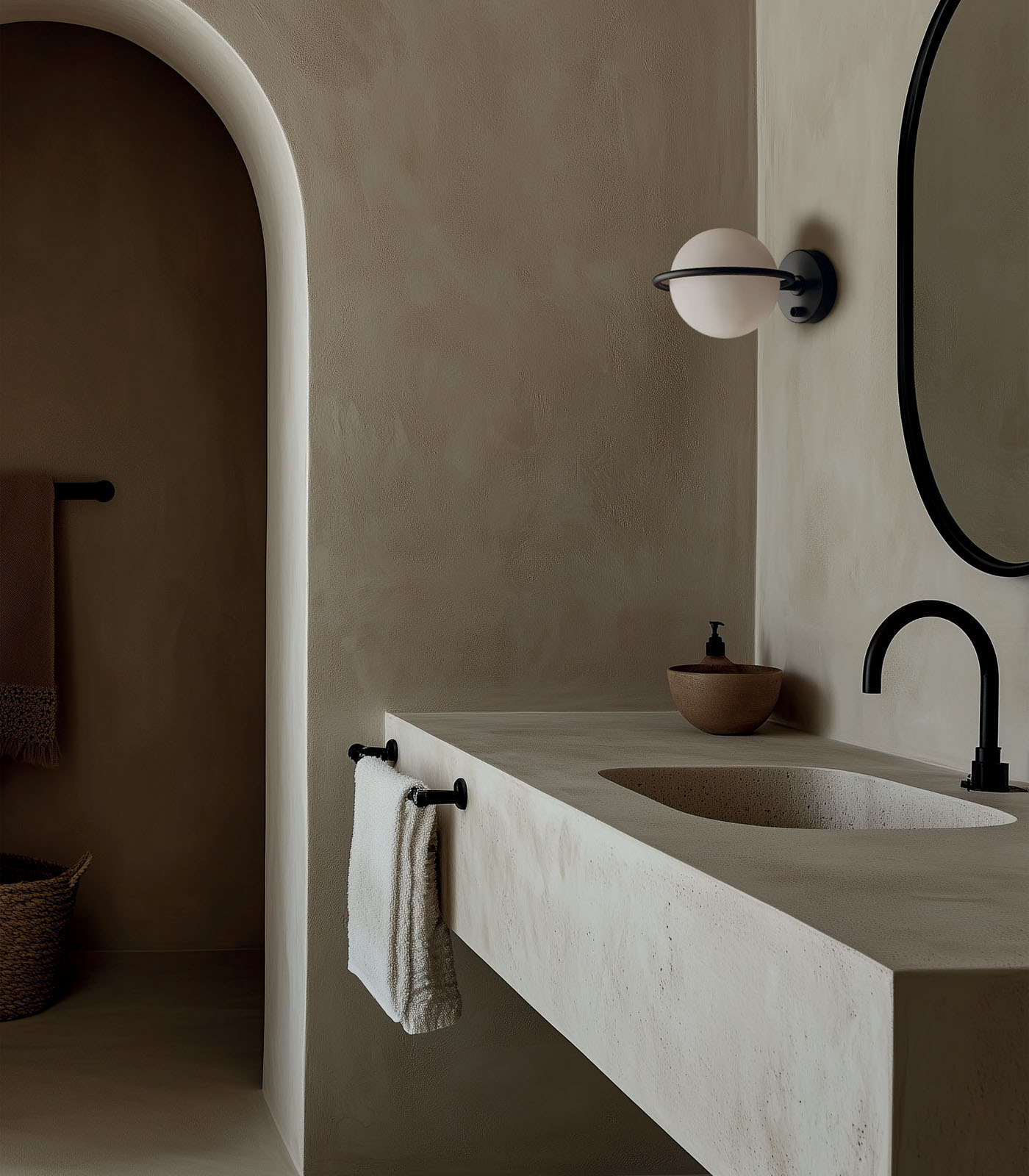 Aromas Abbacus Interior Wall Lights 2700K Matte Black/ Matte Brass - ARO.A1258/NEG, ARO.A1258/ORO