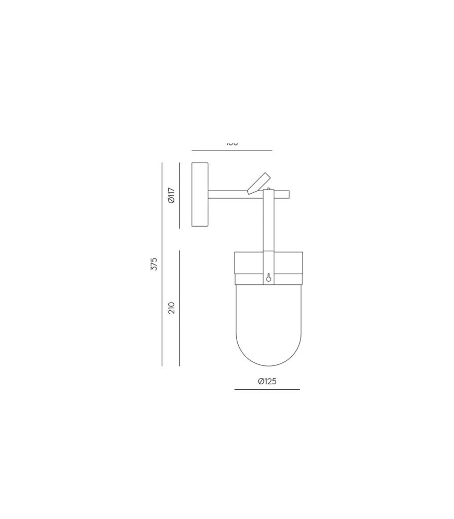 Aromas Almon Wall Lights 2700K Brown/ Matte Black/ Opal - ARO.A1264