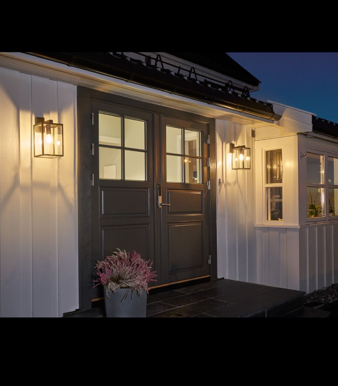 Norlys Lofoten Arm Clear Exterior Wall Lights Black IP44 - NLYS.1943B