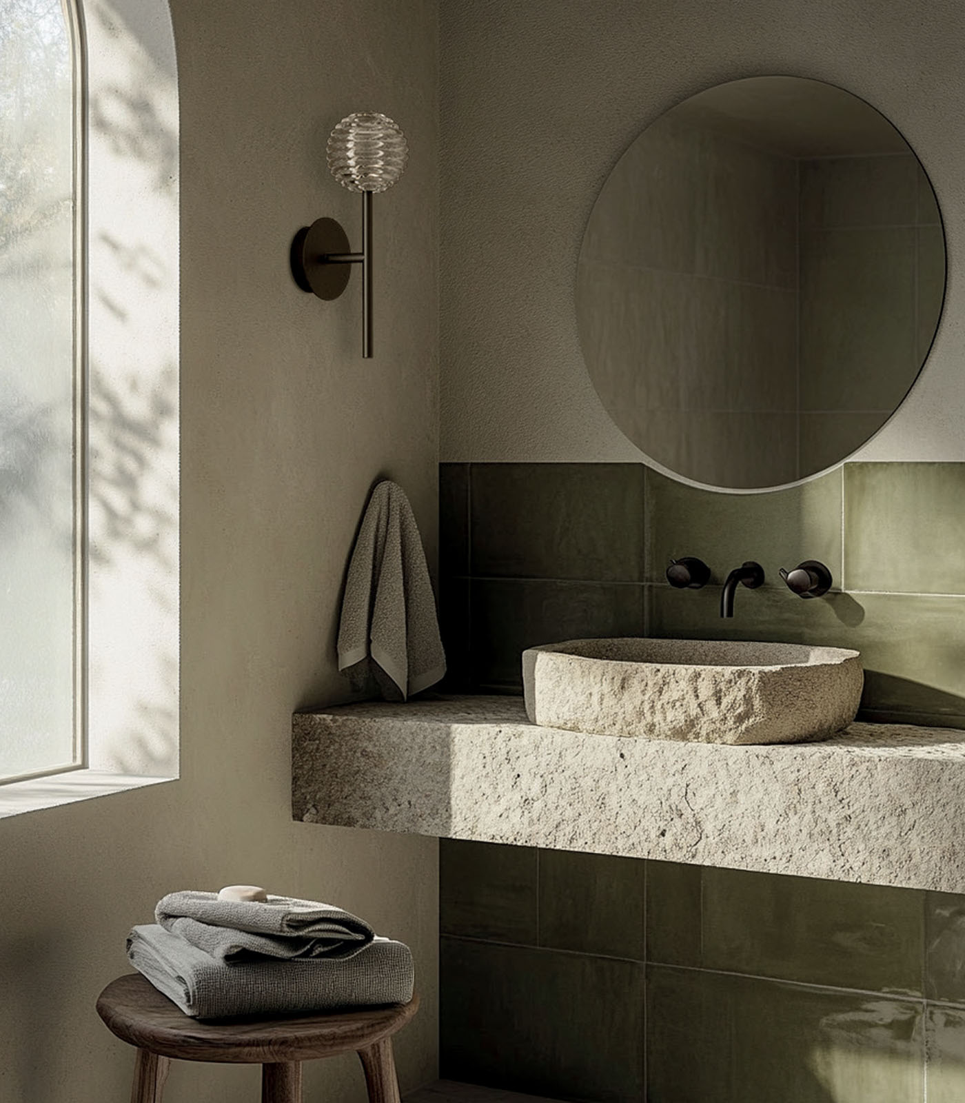 Aromas Doul Wall Lights 2700K Matte Black/ Matte Brass 3W -  ARO.A1310/NEG, ARO.A1310/ORO