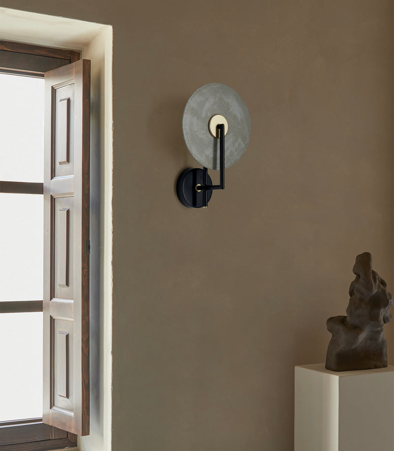 Aromas Erto Small Wall Lights 2700K Matte Black/Matte Brass 5W - ARO.A1257+1097/20