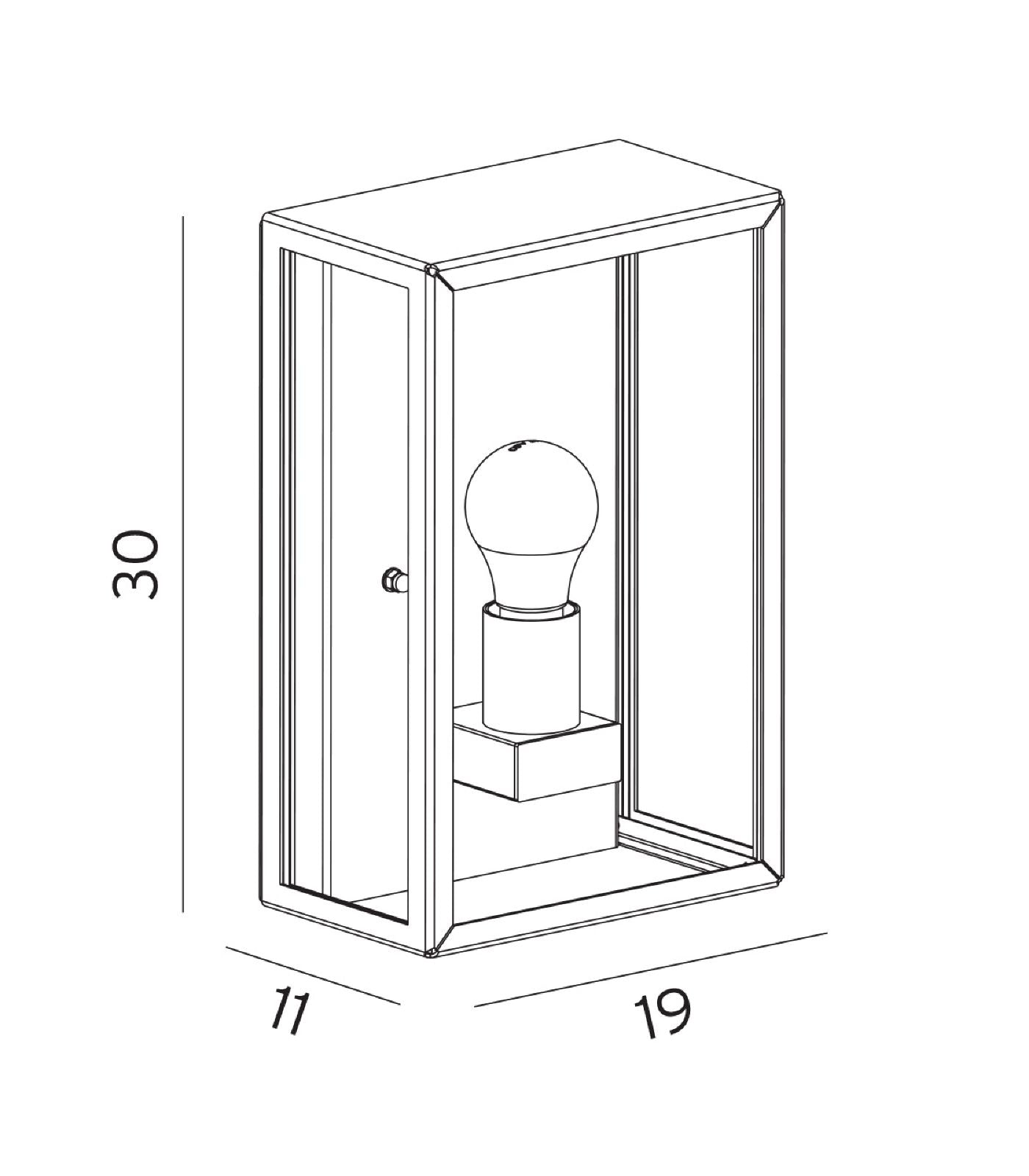 Norlys Lofoten Opal Flush Exterior Wall Lights Black IP44 - NLYS.1960B - Norlys